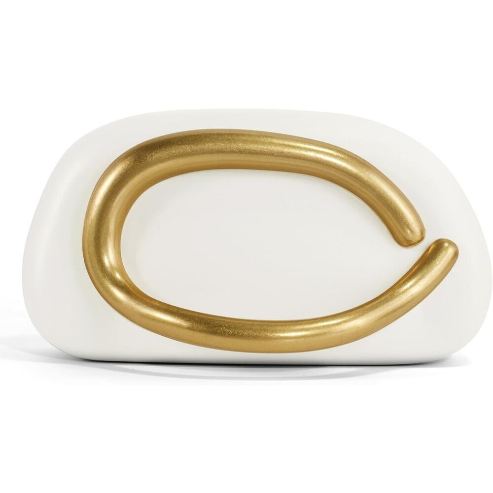 Women's White PU leather Acrylic Magnetic Buckle High Quality Trendy Clutch